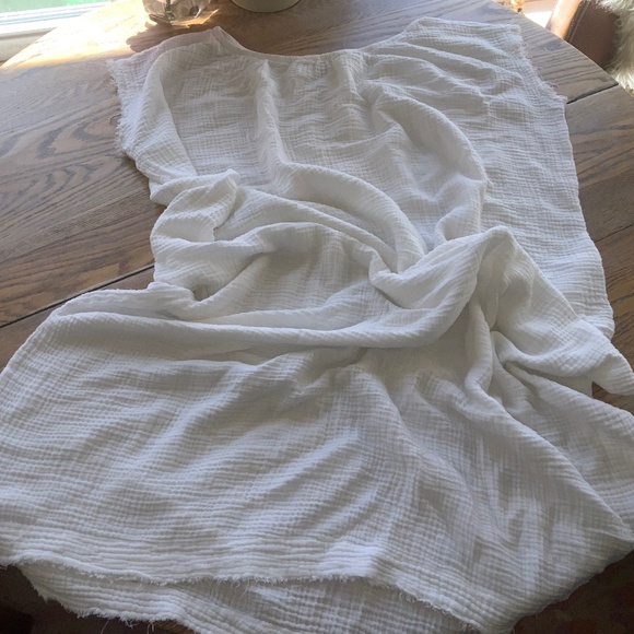 9 SEED sleeveless caftan 100% cotton /one size/no flaws/white - Picture 1 of 8